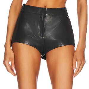 NEW LAMARQUE Annaise Short Black Leather Mini Booty High Waisted Hot Pants Small